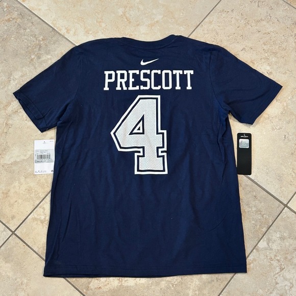 Nike Other - The Nike Tee Dallas Cowboys Shirt Kids L Navy Blue Dak Prescott NFL Player Tee